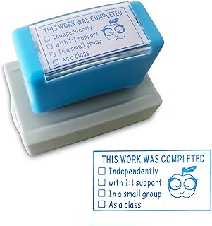 Special Accommodations Self Inking Stamp for Teachers SPED Modifications Rubber Teacher Stamp Back to School Teacher Must Haves Dormitory Supplies Gift This Work was Completed (Blue)