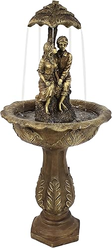 Sunnydaze Fuente de agua solar para exteriores diseño de paraguas para amantes baterĂa solar recargable luces LED caracterĂsticas de agua para Sunnydaze Fuente de agua solar para exteriores diseño de paraguas para amantes baterĂa solar recargable luces LED caracterĂsticas de agua para