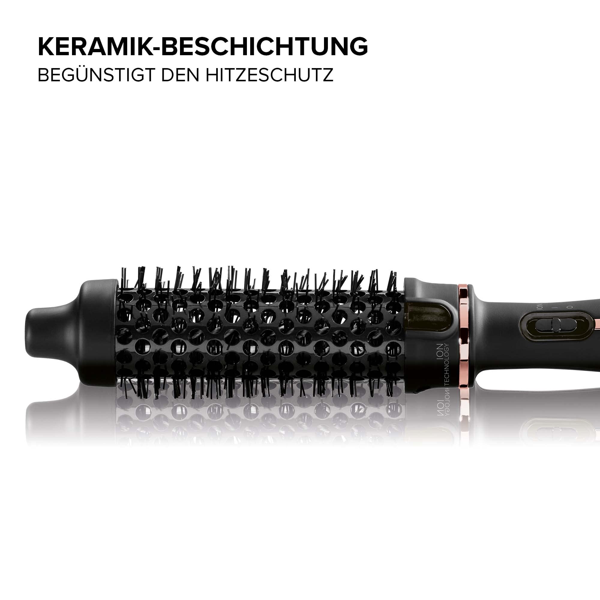 Bellissima My Pro Magic Style Brush P2 30, Warmluftbürste, natürlich wirkende glatte Haare oder definierte Locken, Durchmesser: 30 mm, Ionen-Technologie, Keramikbeschichtung, Mehrfachspannung