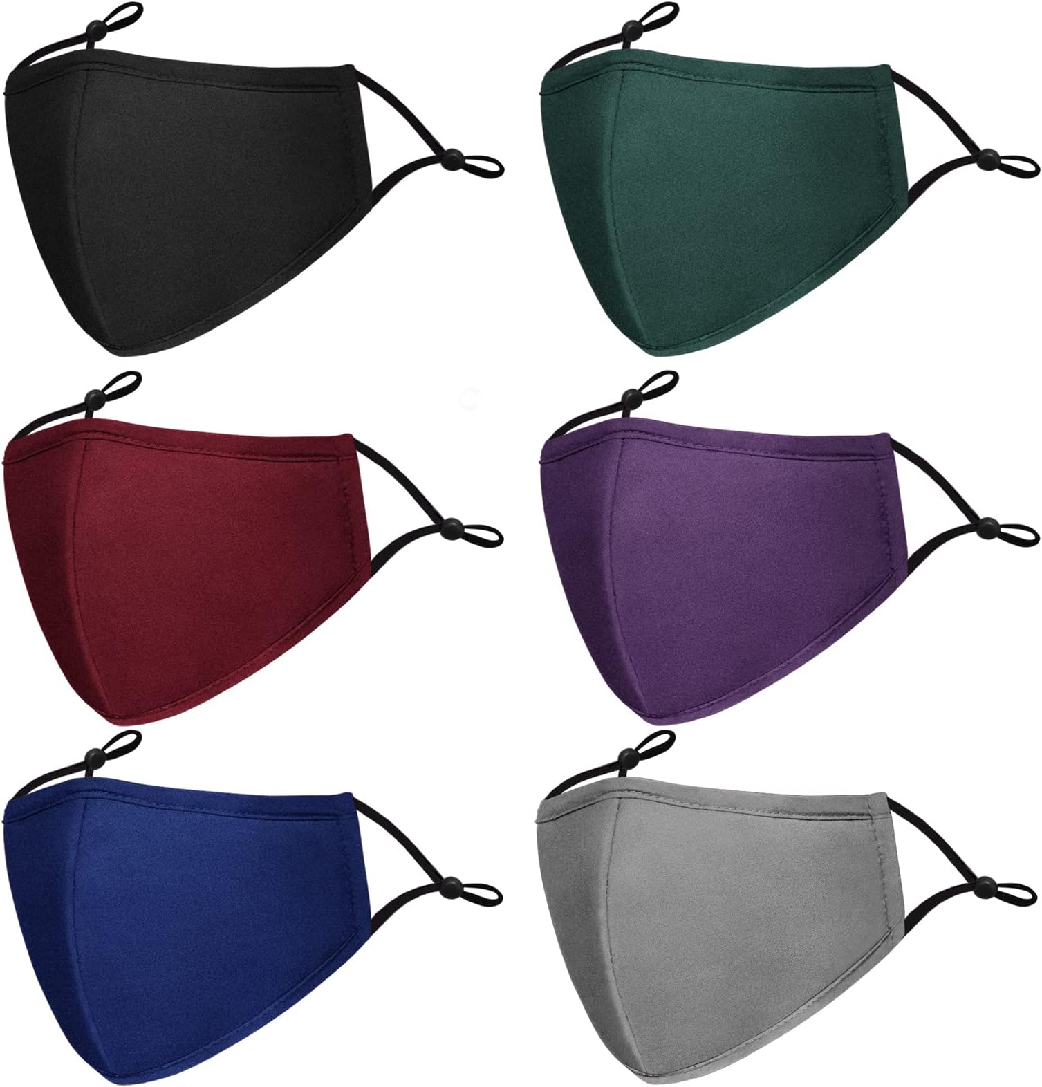 Cloth Face Masks, Reusable Washable Breathable Face Mask with Adjustable Earloops