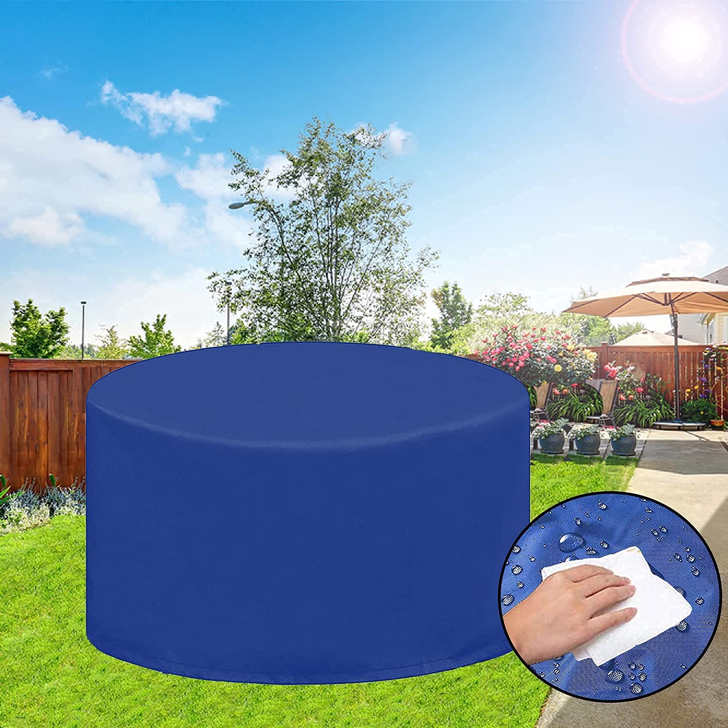 Tuinmeubelhoezen voor buiten, waterdicht, 420D Oxford-stof, rechthoekige tuintafelhoes, winddicht en anti-uv, 145 x 75 cm Tuinmeubelhoezen voor buiten, waterdicht, 420D Oxford-stof, rechthoekige tuintafelhoes, winddicht en anti-uv, 145 x 75 cm