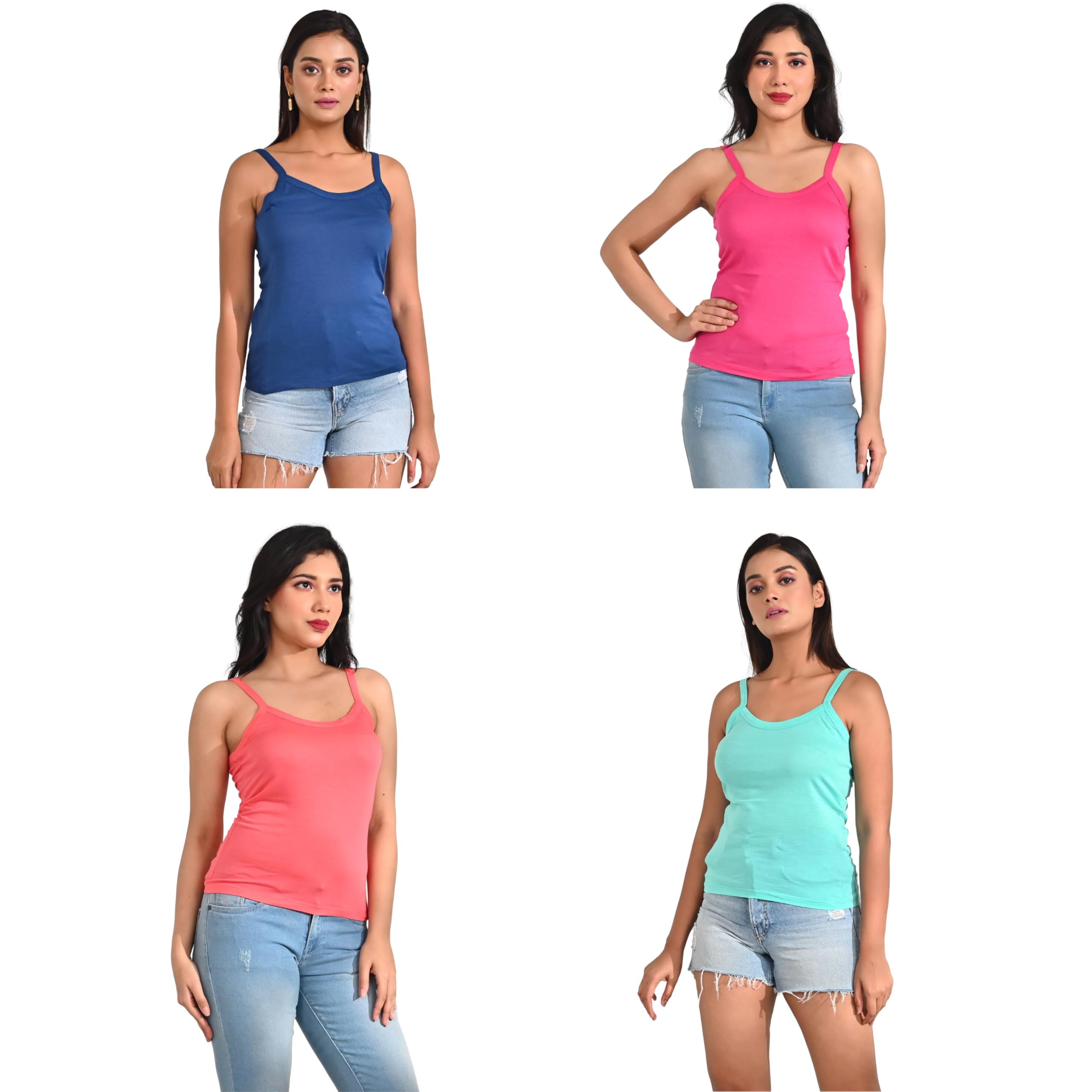 ginash Women's Cotton Modal Slips (Pack of 4)-picture-34