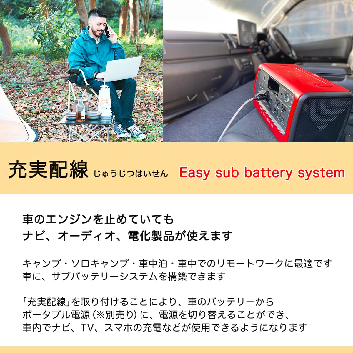 Amazon | 充実配線 サブバッテリーキット 車 のエンジンを止めていても