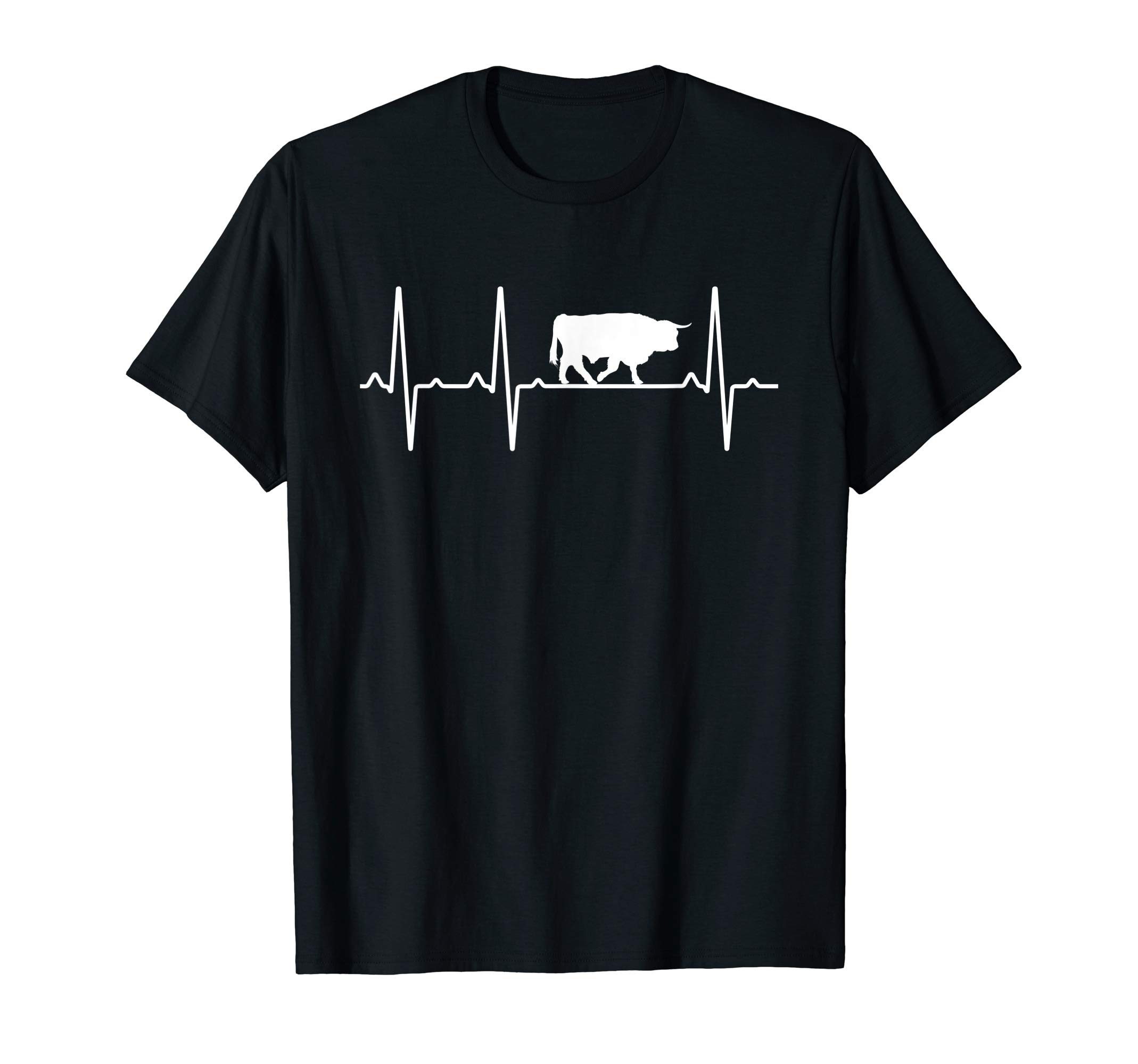 Ox Heartbeat Gift For Men Women Cattle Oxen Bovine Lover T-Shirt