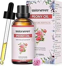 MIGCAPUT Peony Essential Oil 100ml, 100% Natural Aromatherapy for Diffuser, Humidifier, Quality Peony Oil for Massage, Soothing, Care, Relax