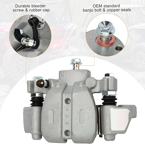 Miniatura 5 de M MATI Pinza de freno de disco trasera izquierda y derecha para Honda Pioneer 1000 Talon 1000 1000X 1000R SXS1000 2016-2023 con almohadilla