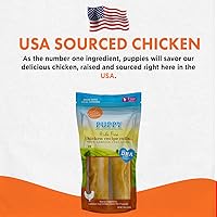 Vista 7 de Canine Naturals Puppy Chicken and Rice Chew - Golosinas para cachorros sin cuero crudo, hechas con pollo estadounidense, totalmente naturales