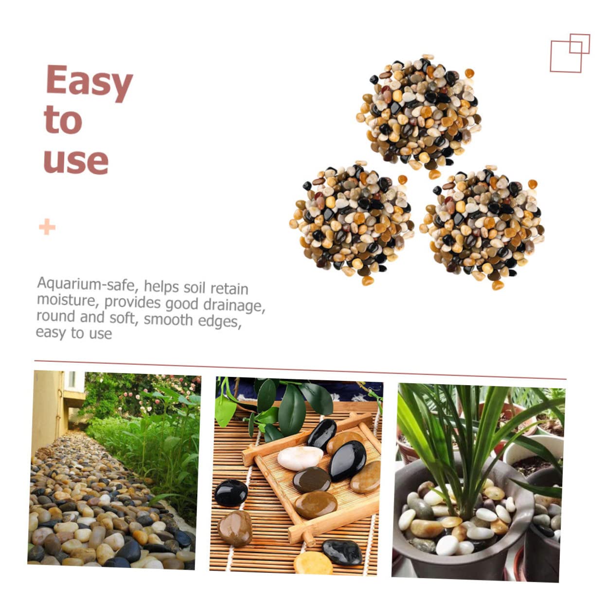 3packungen Natursteine Für Dekoration Kieselsteine Für Aquarium Pflanzgefäße Und Garten Als Vasenfüller Und