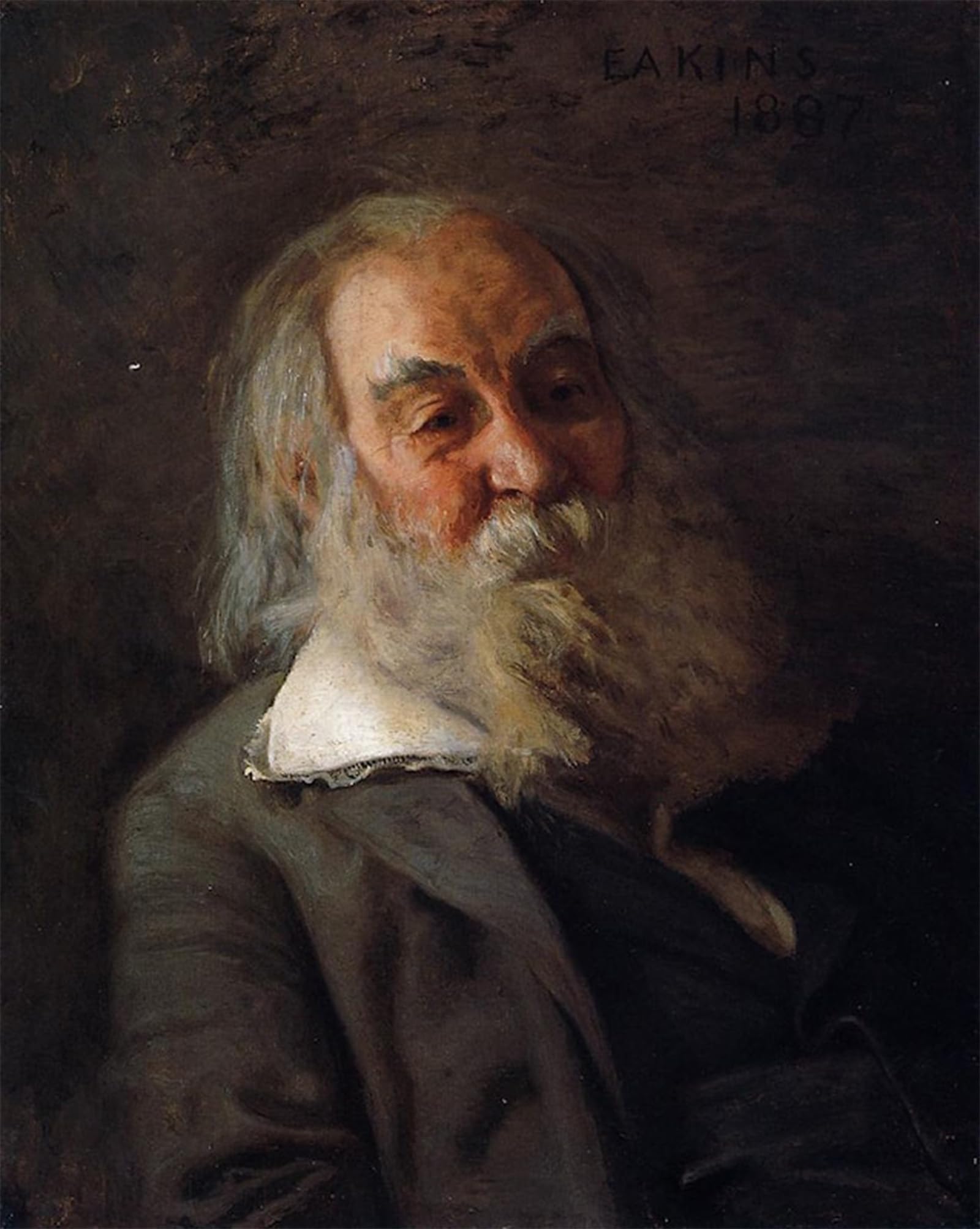 ARTXLXXBN Famous Painting Art Wall Decor Abstract Art Picture Portrait of Walt Whitman Eakins Animal Pictures for Home Decor 60x90cm