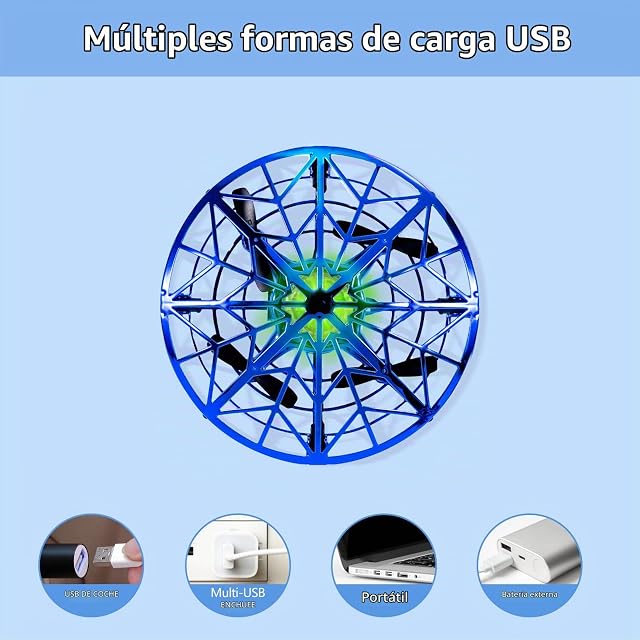 Foto 4 de 8 de UFO Mini Drone, Drone para Niños Sensor de Mano Quadcopter Infrarrojo Inducción de Juguete Volador Regalos…