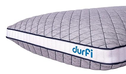 durfi Dual Comfort Dr. Pillow | Premium Hybrid Pillow | The Ultimate Pillow Ever Designed by Science, No Pressure Support| Grey Pack of 2 Soft and Firm (25x16 Inches, Memory Foam)