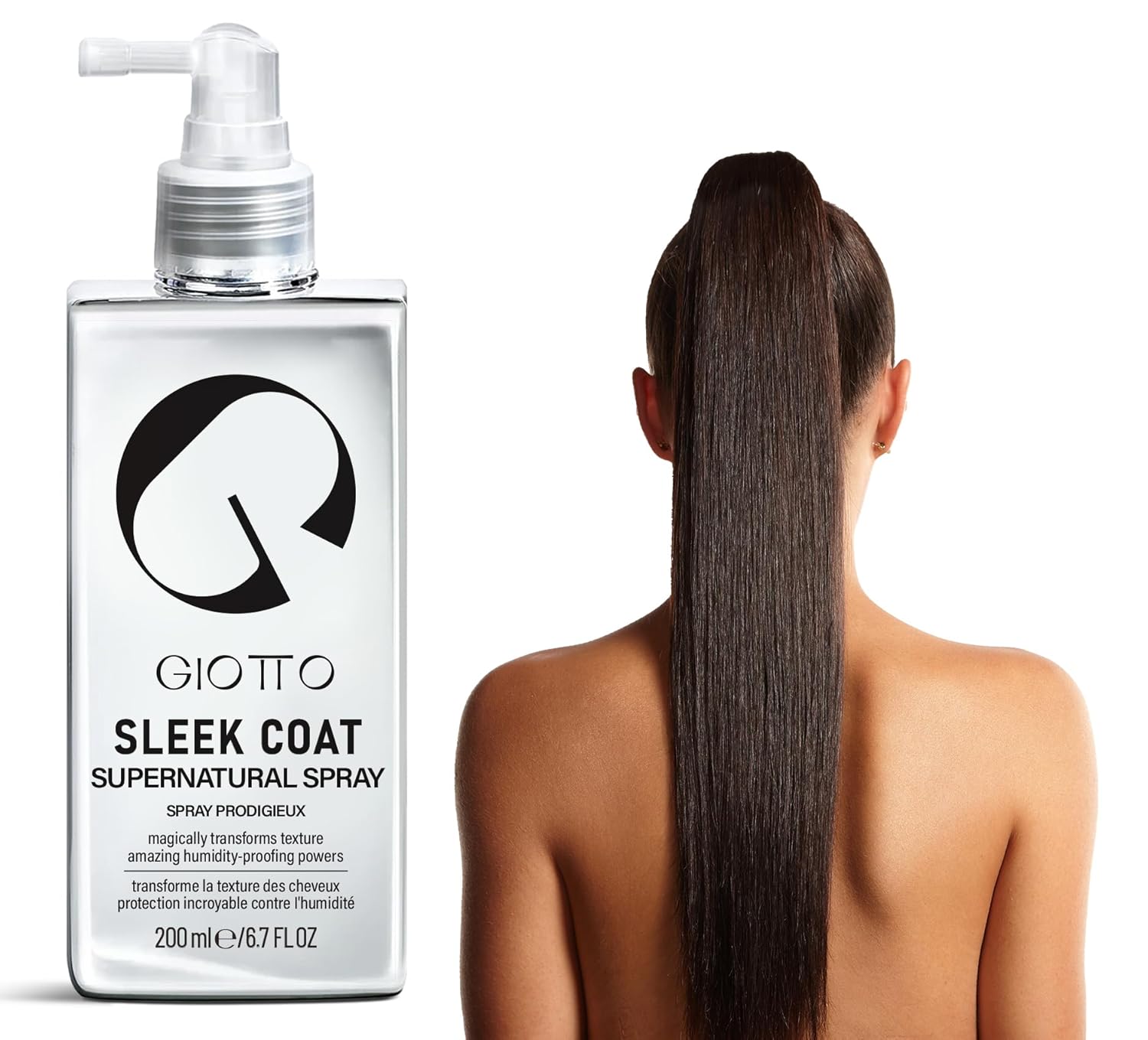 Giotto Sleek Coat Supernatural Hair Spray AntiFrizz & AntiHumidity Spray for