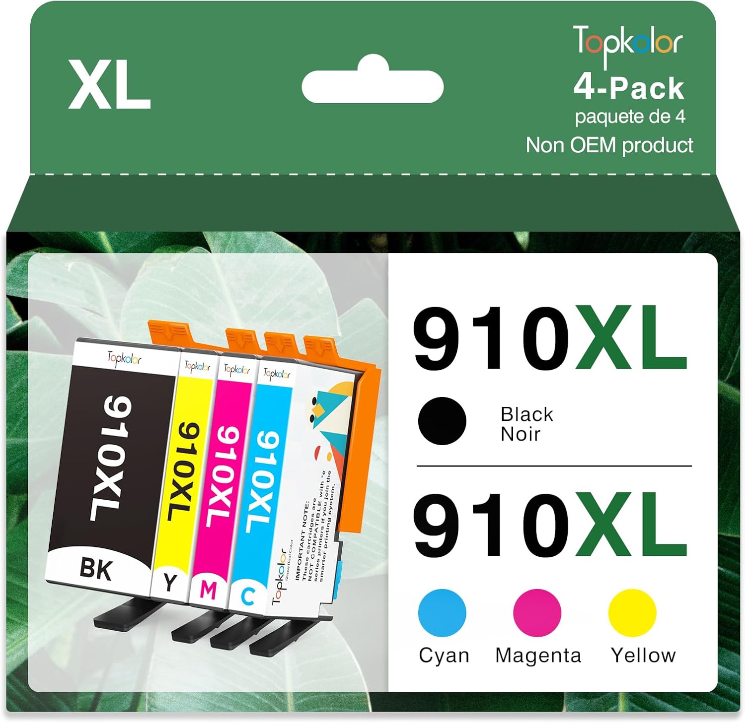 Topkolor 910XL Ink Cartridges Replacement for HP 910 XL Ink