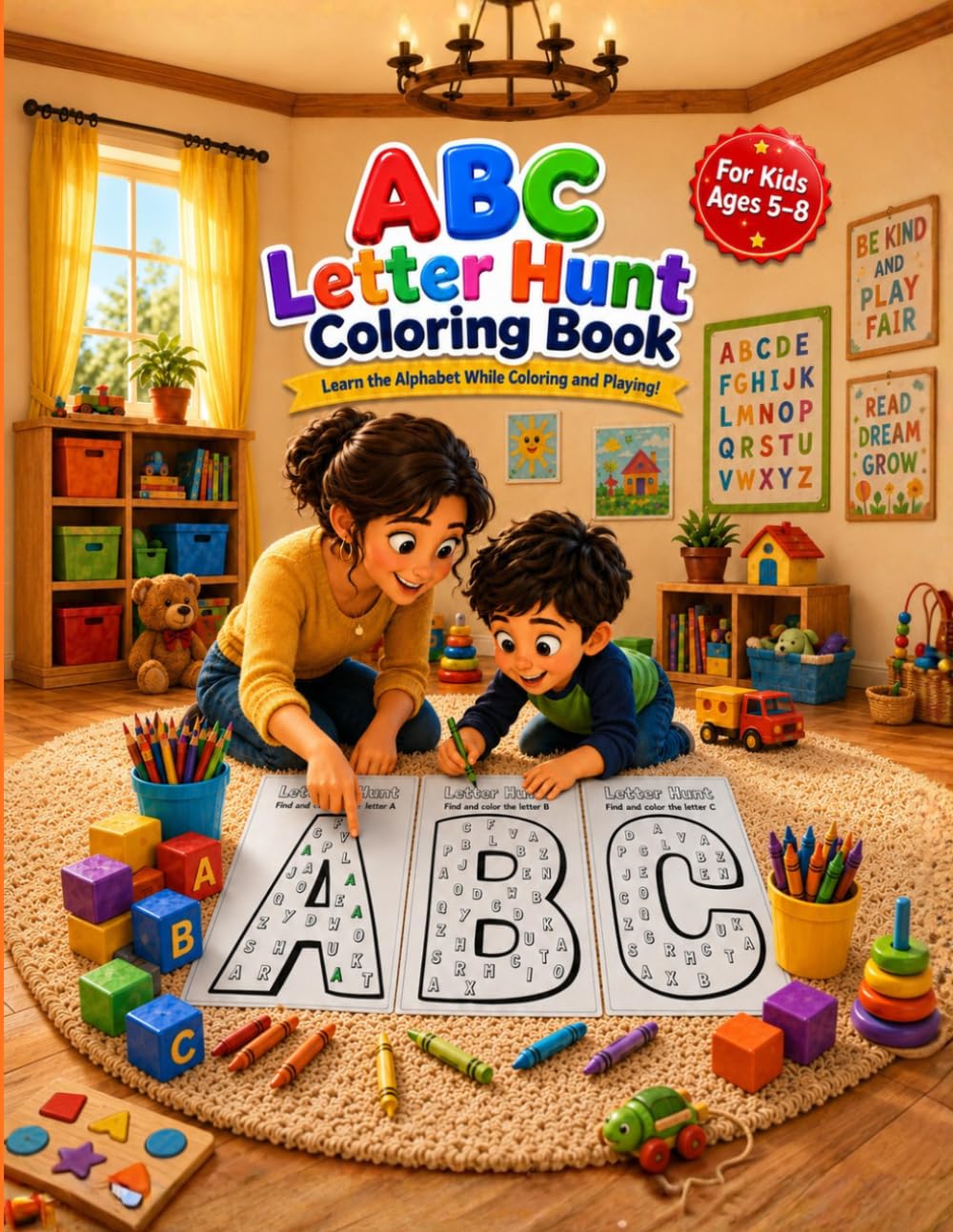 ABC Letter Hunt Coloring Book: Find the Letters, Color the Alphabet and Practice Writing Names