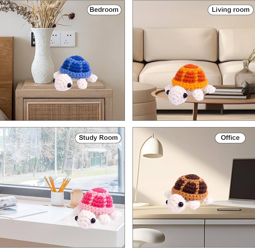 Amazon.com: MuMyer Funny Crochet Turtle Doll, Handmade Emotional