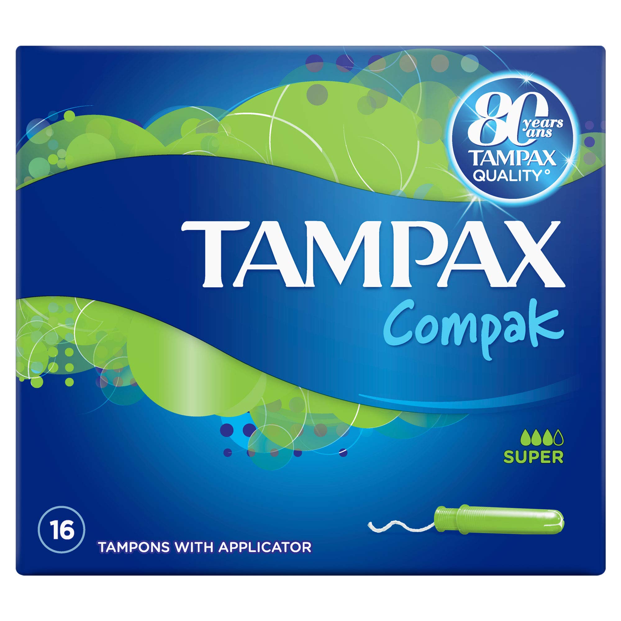Tampax Compak Super tampony z aplikatorem, 16 sztuk