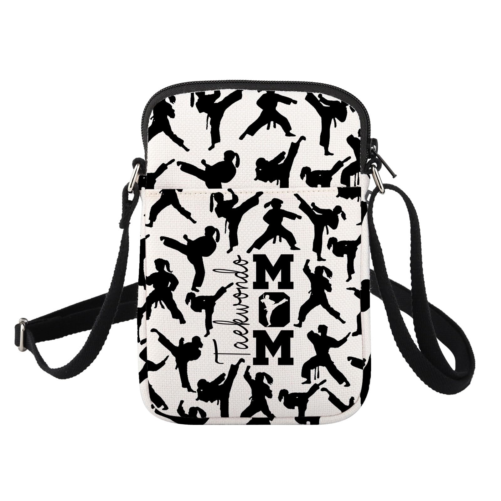 FUSTMW Taekwondo Mom Gift for Taekwondo Lover Crossbody Bag Martial Arts Gifts Cell Phone Purse with Adjustable Strap