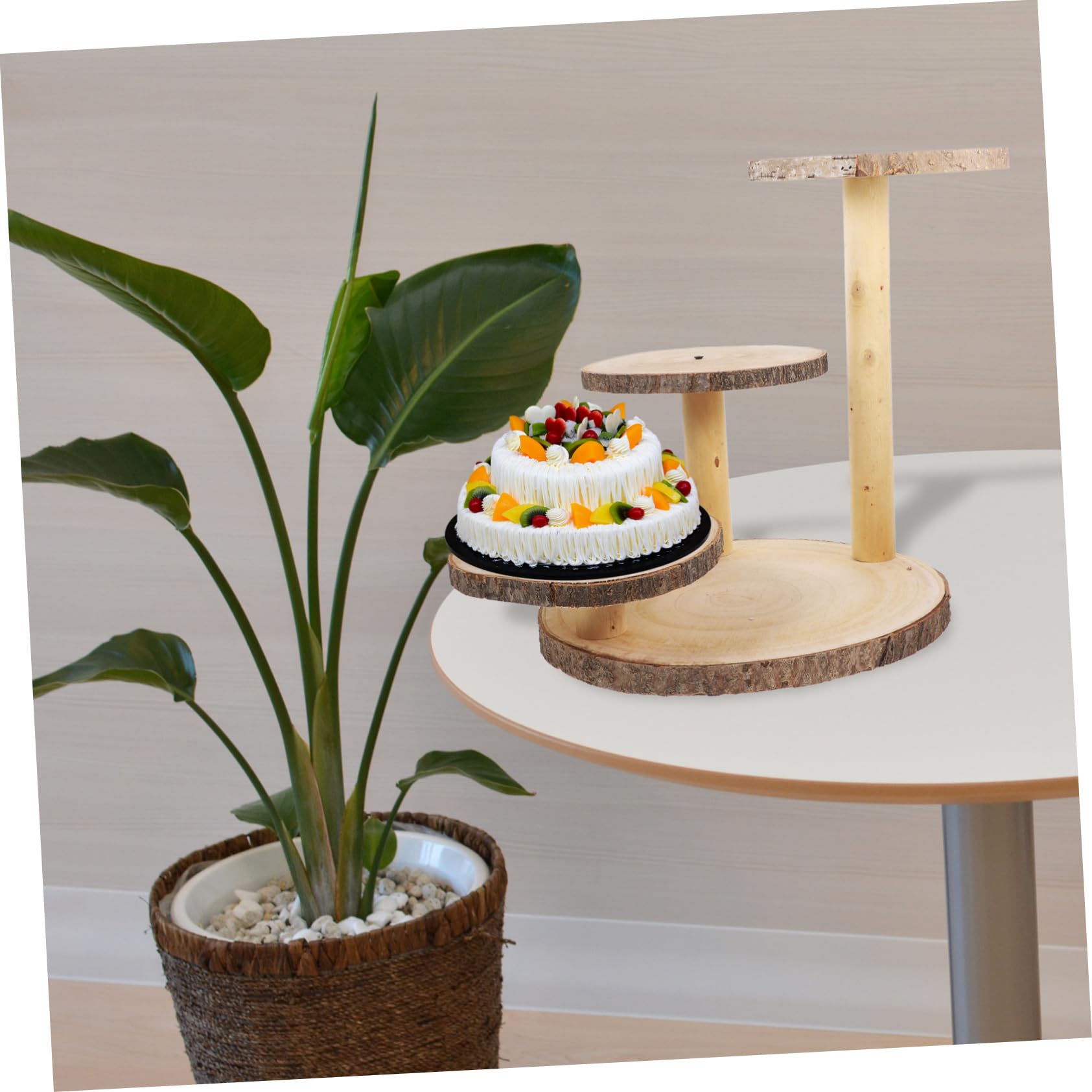 Expositor De Tartas De Varios Soporte De Madera Para Cupcakes y Pasteles Decorativo y Resistente