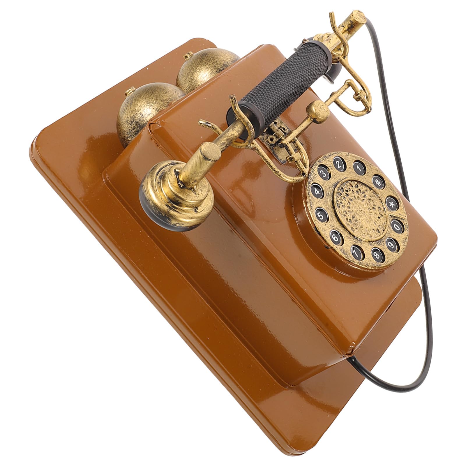 Telefono da Parete e Display Permanente in Ferro Design retrò Autentico Vintage Oggetto di Scena Fotografico per Casa e Ufficio
