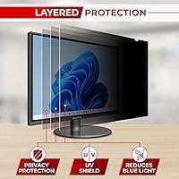 Vista 8 de Filtro de pantalla de privacidad de computadora de 22 pulgadas 16:10 para monitor, protector de privacidad y protector antirreflejos