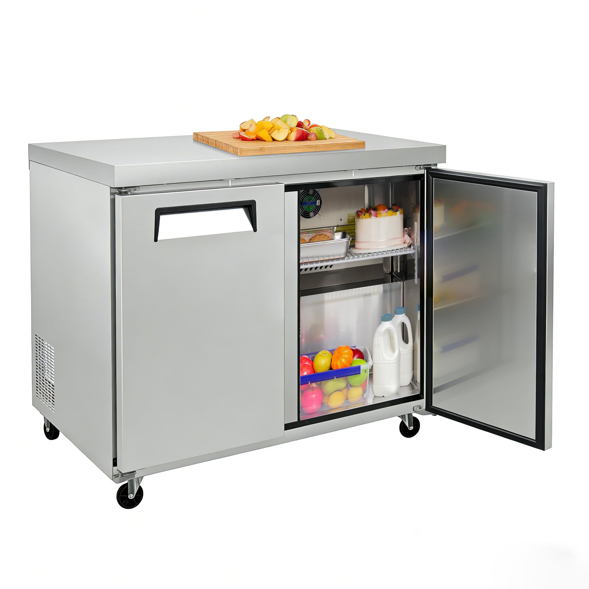 DeepTide DT-TUC48R 14 cu ft Compact Fridge Stainless Steel
