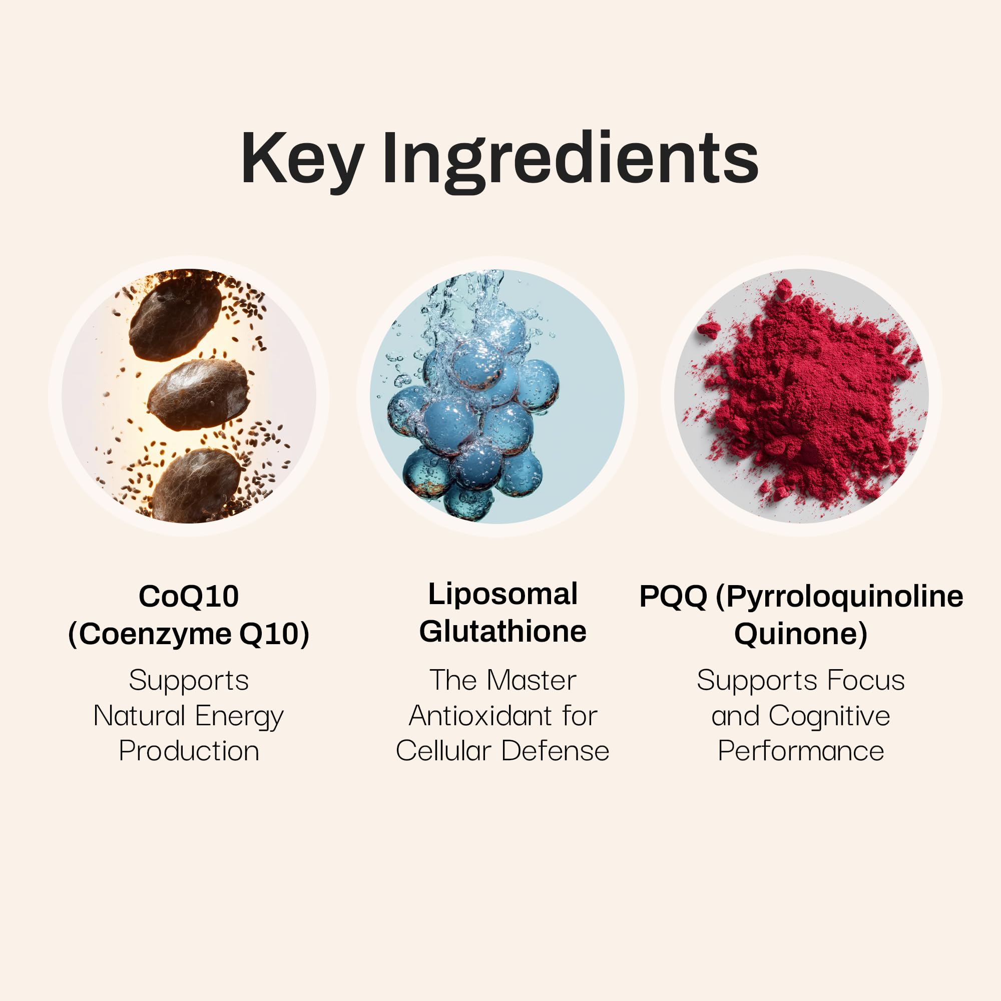 Mikra Liposomal Glutathione Liquid with CoQ10 & PQQ, Antioxidant, 30 Vials : Health & Household