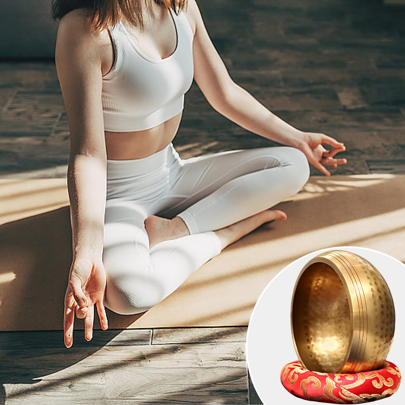 Campana Tibetana MEYAGOT 8cm In Ottone Con Battente - Per Meditazione, Yoga E Decorazione - Foto 8