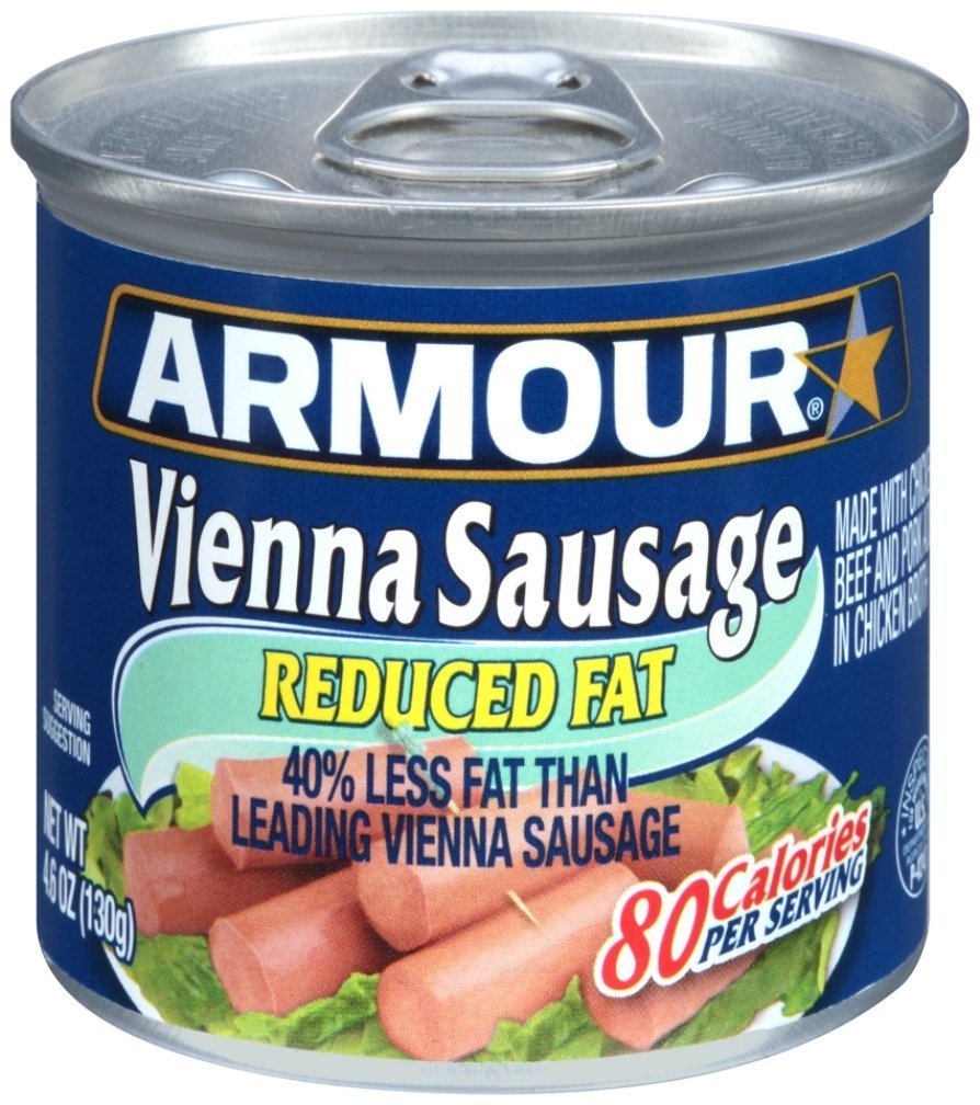 Armour Star Vienna Sausage, Jalapeno Flavored, Canned Sausage, 4.6 OZ (Pack of 24)