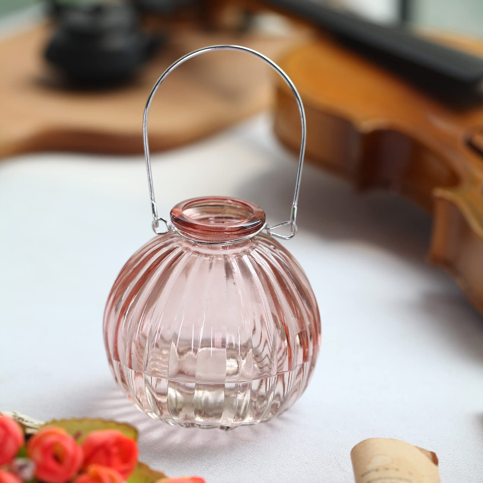 Amazon.co.jp: ElegANTTIME ガラスつぼ花瓶 レッドセット マルチカラー