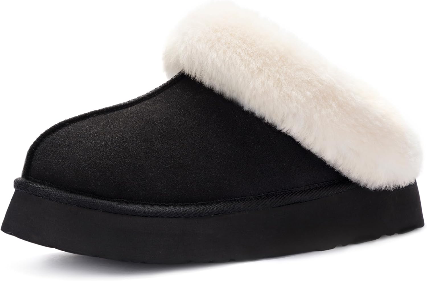 LazyStep Women's Moody Fuzzy Platform House Slippers