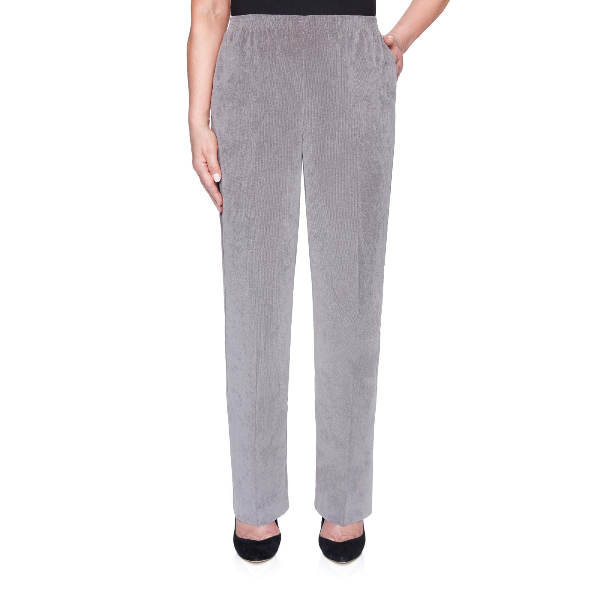Alfred Dunner Womens Womens Petite Womens Classic Corduroy Pull-on Short Length PantCasual Pants