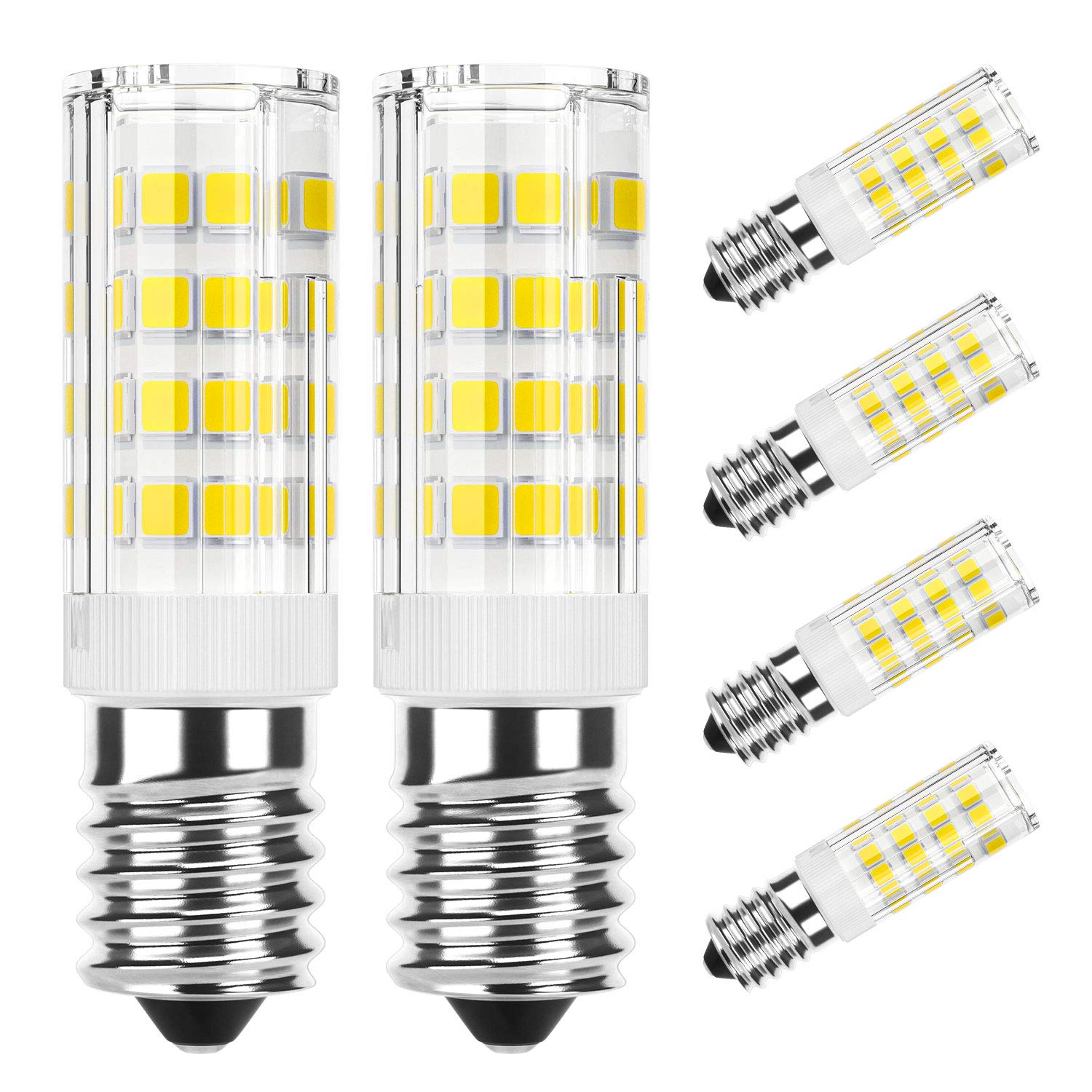 DiCUNO E14 LED Kaltweiß 6000K, 3W LED Lampe für Dunstabzugshaube, Ersetzt 40W Halogen, Kühlschranklampe 410lm, Maiskolben Birne für Schreibtischlampen/Wandlampen, CRI85, Nicht dimmbar, 6er Pack