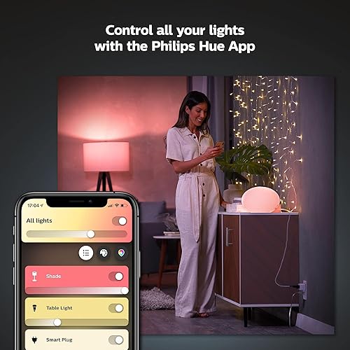 Miniatura 30 de Philips Hue Enchufe inteligente, blanco, 1 paquete, convierte cualquier luz en una luz inteligente, control con la aplicación Hue, compatible