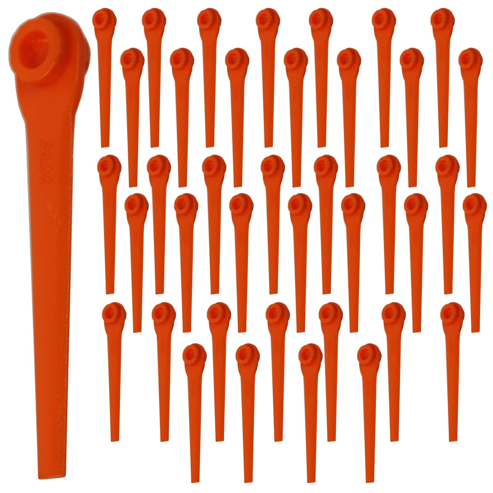 SPARES2GO Plastic Blades Compatible with Flymo SimpliTrim Li Battery Grass Trimmer Strimmer (Pack of 40)