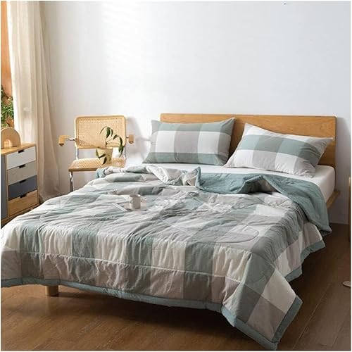 Miniatura 2 de Duvets Washed Cotton Summer Quilt air Conditioned Blanket Quilt Single Double Bed Sofa Quilt Quilts (Color  D, Size  100x150cm)
