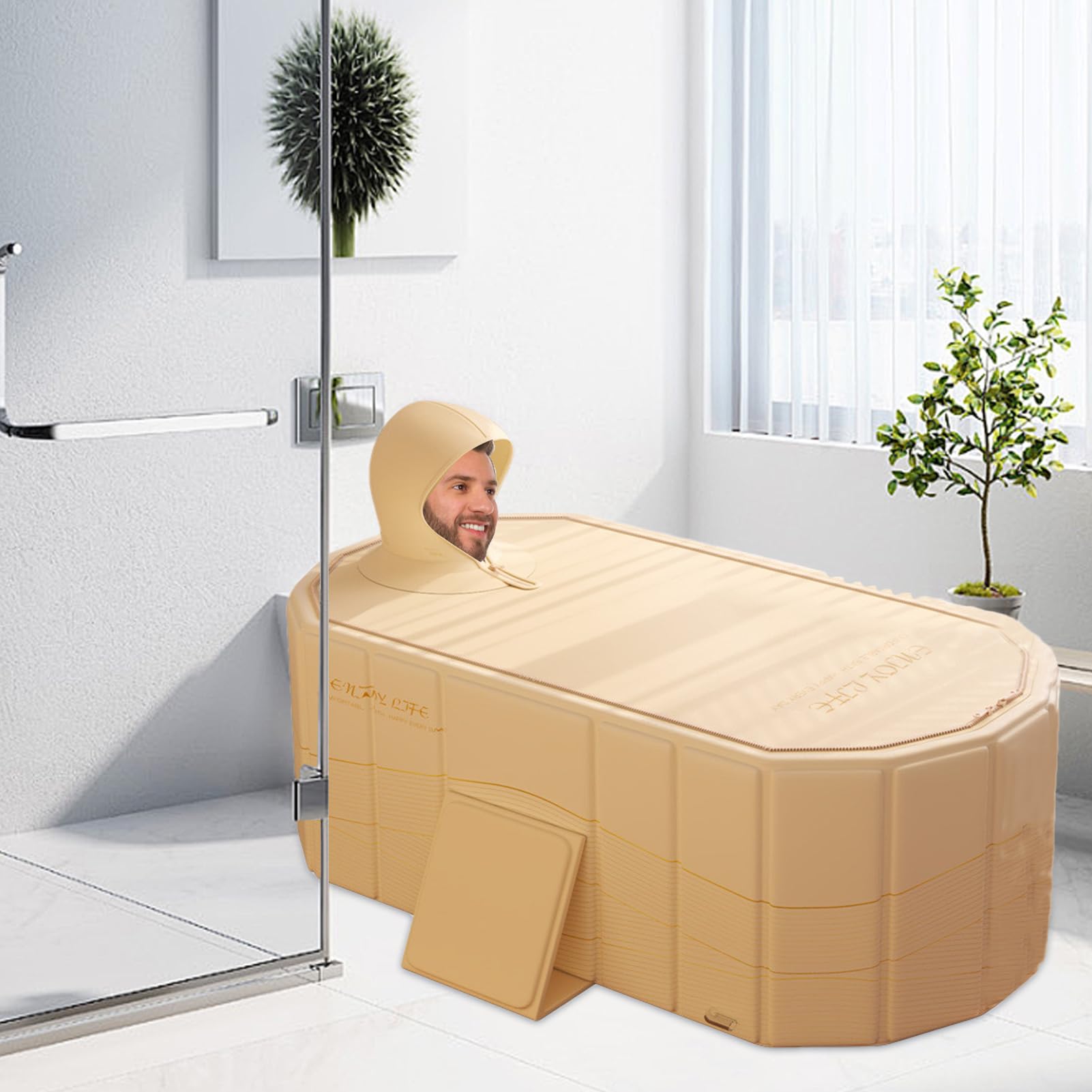 Bañera Plegable Para Adultos Tina De Remojo