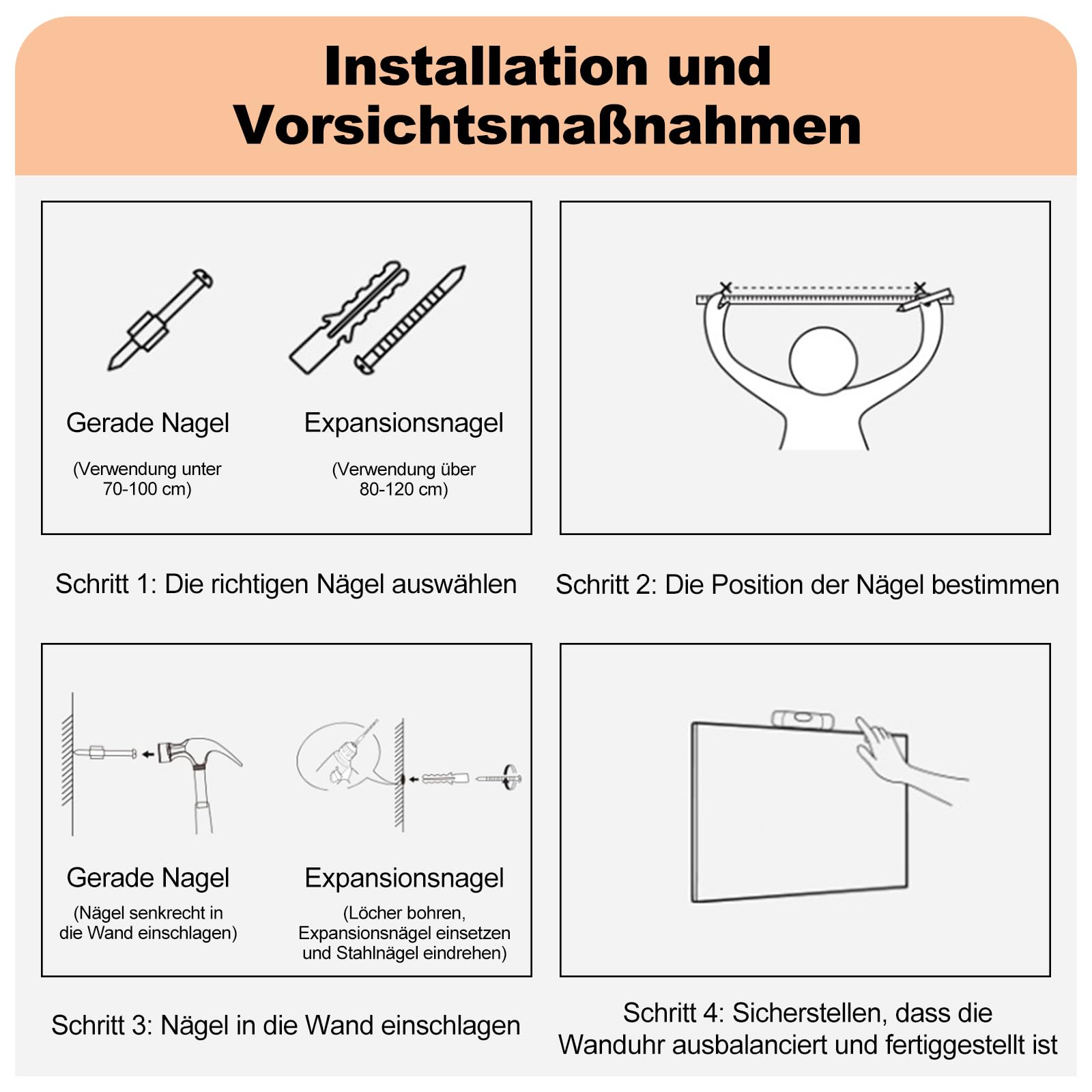 Ergocar Wanduhr, Kreative, Geräuschlose Wanduhr Im Modernen Nordischen Stil, Batteriebetriebene Dekoration Für Schulen, Wohnzimmer, Küchen Und Büros