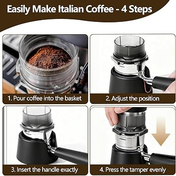 Wemfg Coffee Tamper Base Compatible with Ninja Espresso Machine, Espresso Tamping Station for Ninja Luxe Cafe, Ninja Luxe Cafe 3 in 1, Ninja ES601, Black