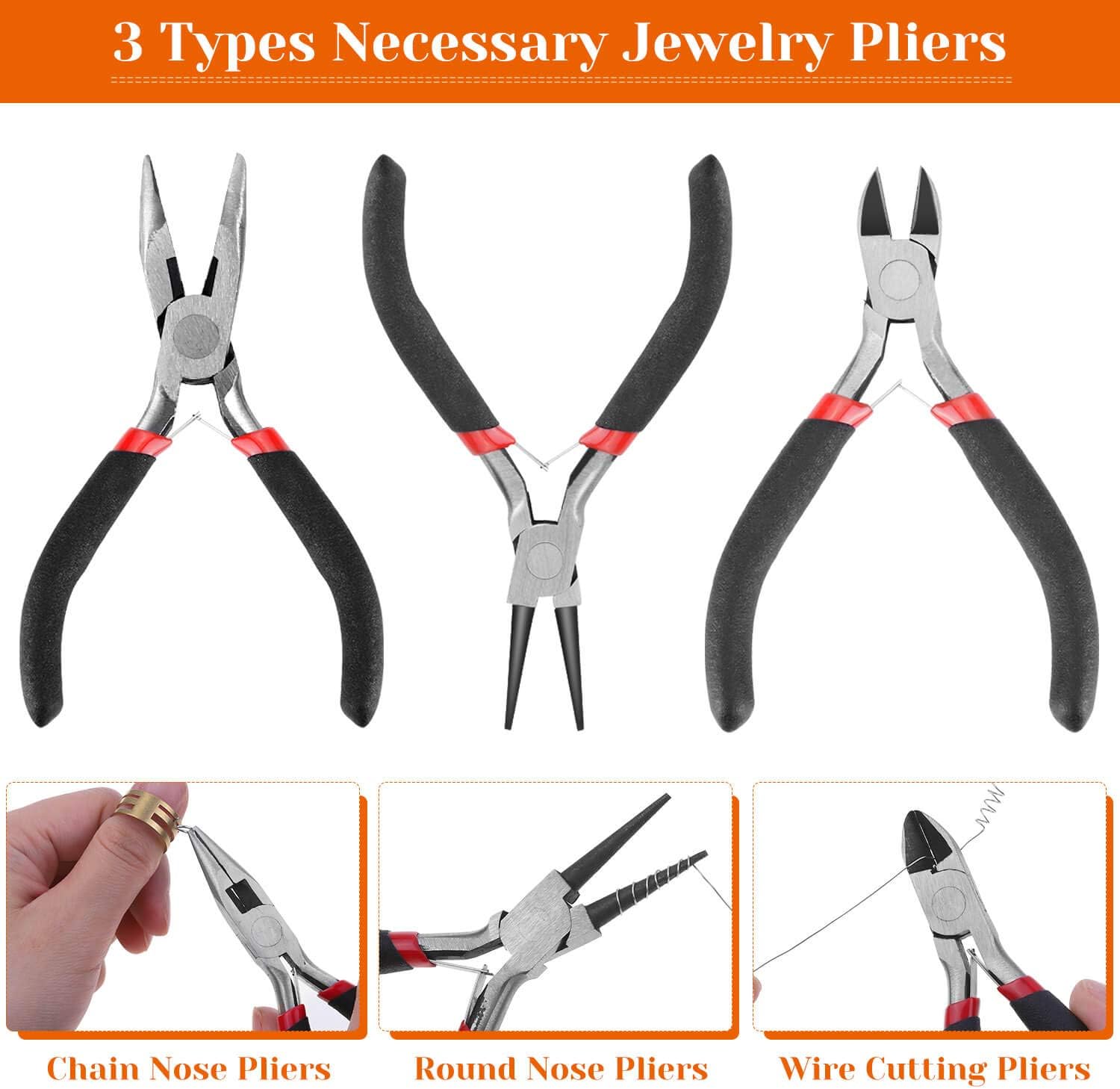 Audab Jewelry Making Kit with Tools, Wires, Charms and Findings for Jewelry Making and Repair - Image 5