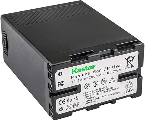 Kastar Paquete de 1 batería de repuesto BP-U98 para Sony BP-U30, BP-U35, BP-U60, BP-U68, BP-U70, BP-U90, BP-U98, Sony PMW-EX260, PMW-EX280, PMW-F3,