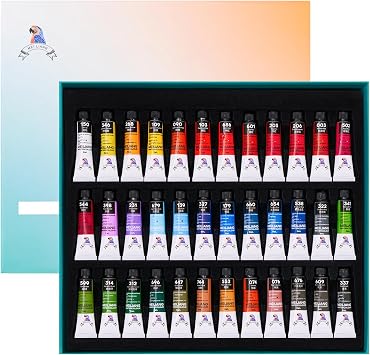 MeiLiang Watercolor Paint Set 36 Vibrant Colors 5ml / 0.17 Fl Oz Tubes, Watercolor Tubes with Great Value, Water Color Paints Art Supplies for Adults, Artists & Beginners