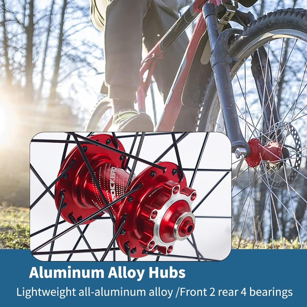 Amazon | 24/26/27.5/29インチ自転車ホイールセット ディスクブレーキ