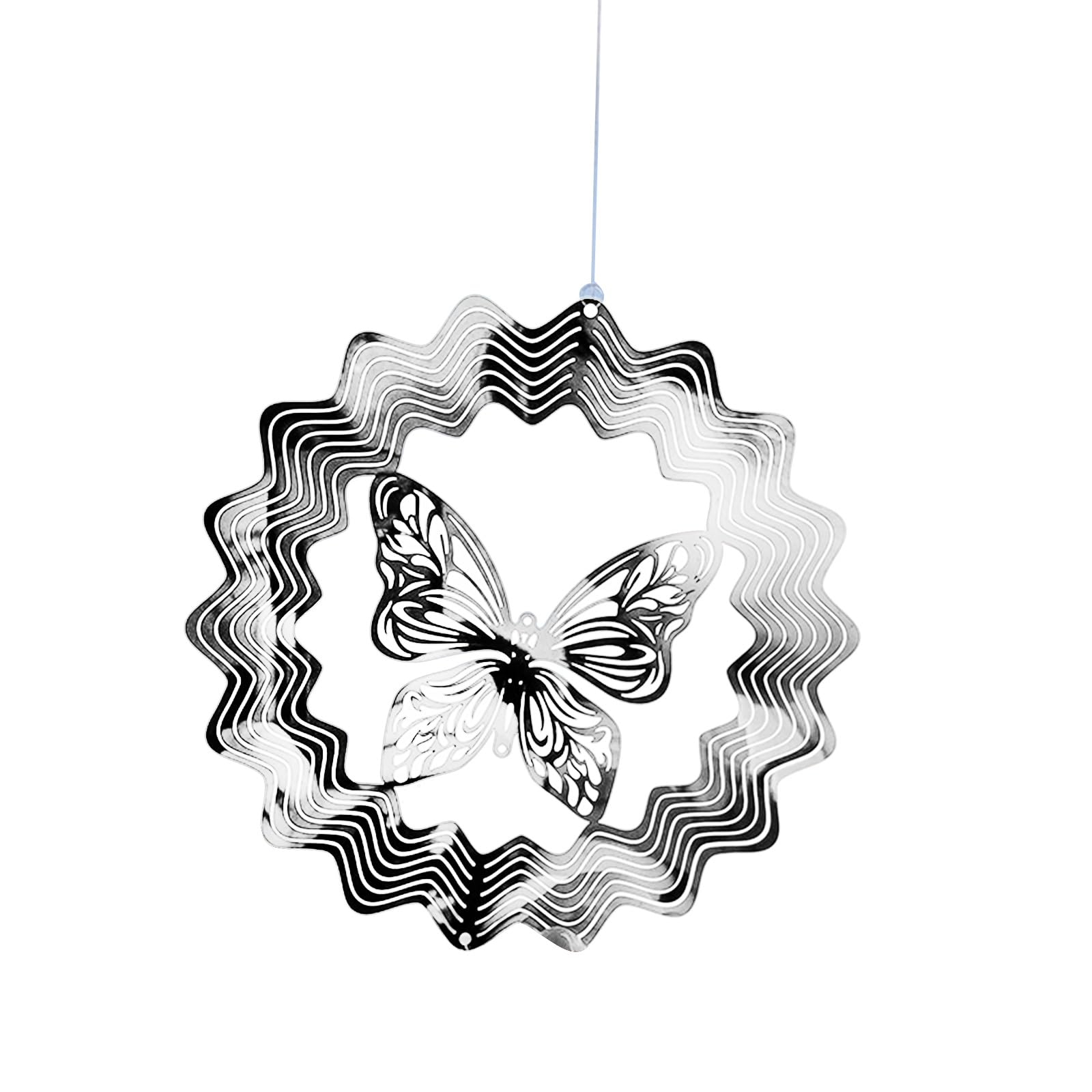 Kalttoy Butterfly Hummingbird Wind Spinner Metal Rotating Hanging Decoration Fengshui Wind Catchers For Nursery Farmhouse Unique Chimes