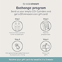 Vista 2 de sodastream SodaStream 60 L CO2 Exchange Carbonator, 14.5 oz, conjunto de 2, más $ 15 Tarjeta de regalo de Yaxa con Exchange