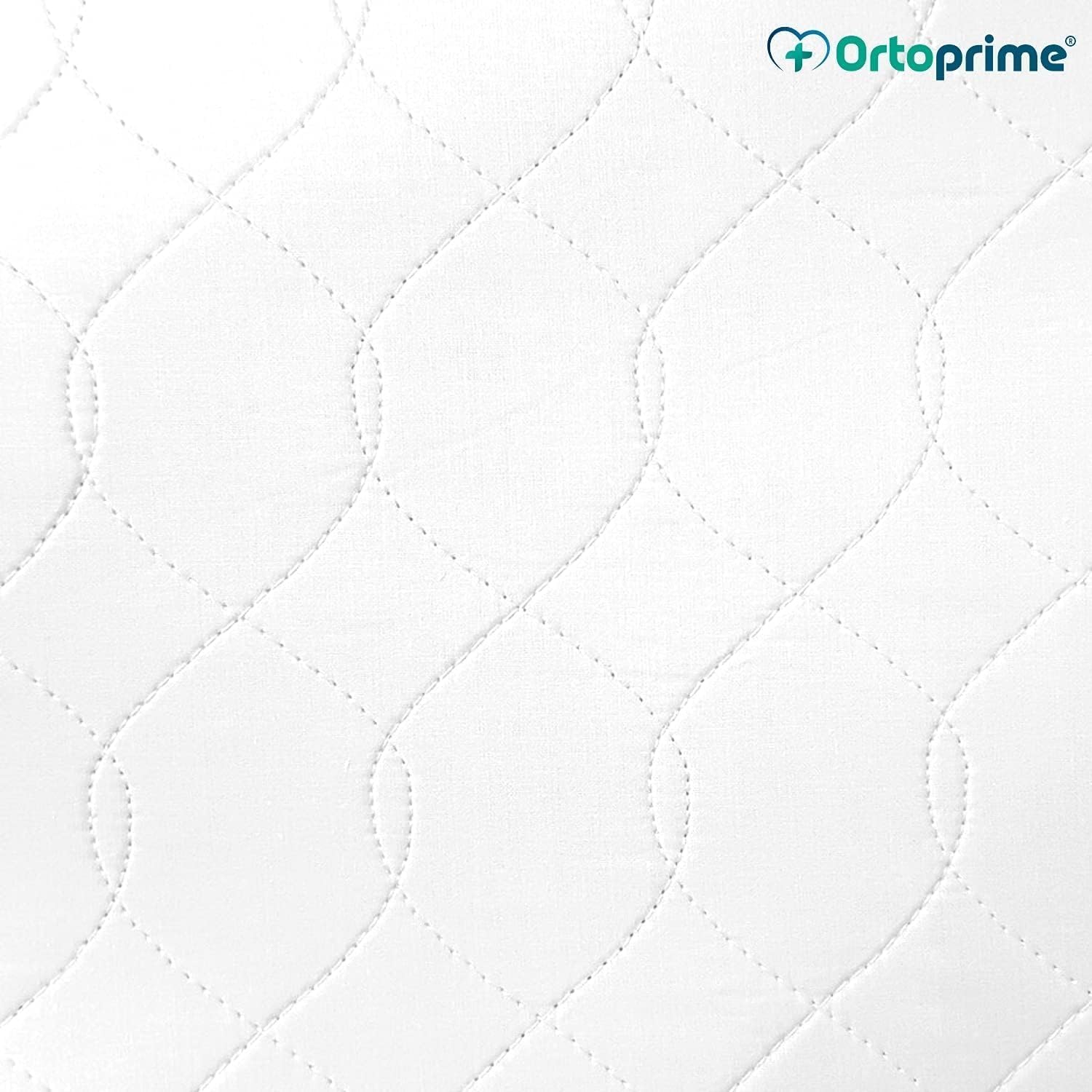 OrtoPrime Empapador Cama Super Absorbente 4,65 litros m2 + 400 Lavados - Protector Colchón 5 Capas - para Adultos Bebes y Niños - Protector Lavable con Alas - 90 x 85