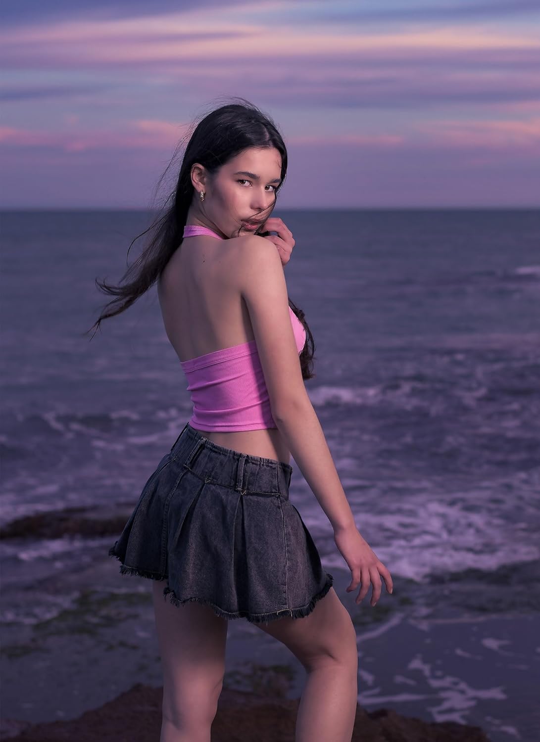 Avidlove Halter Tops for Women Double Lined Sexy Ribbed Crop Tank Top Backless Going Out Cami Slim Fit Y2K Outfits - Image 3