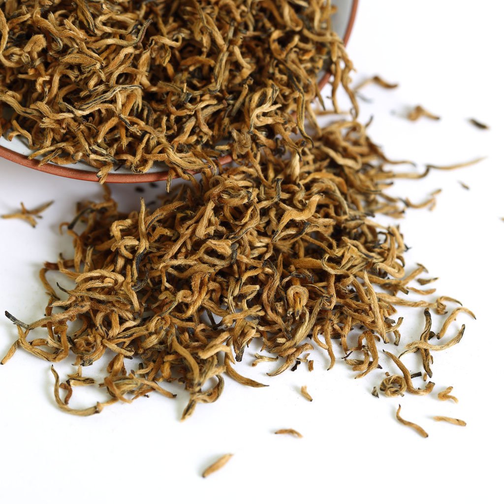 GOARTEA Thé Noir Jinjunmei 2Pcs 250g Total 17.6oz Nonpareil Supreme Fujian Eyebrow Chinese Black Tea Loose Leaf - Golden Buds Black Tea