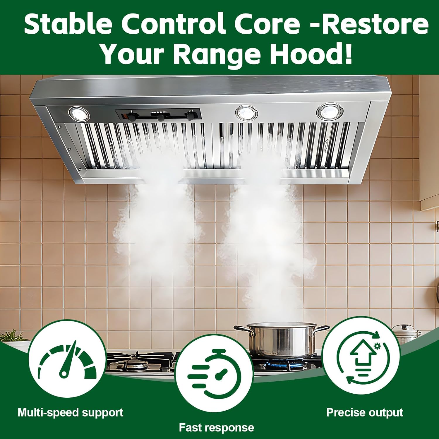 SV03255 Range Hood Control Board Replacement Control Assembly for Fan Speed and Lighting Control Compatible with K210A30SS, K210A36SS, K260A30SS, K260A36SS, K260A48SS, K260A54SS, K260A60SS