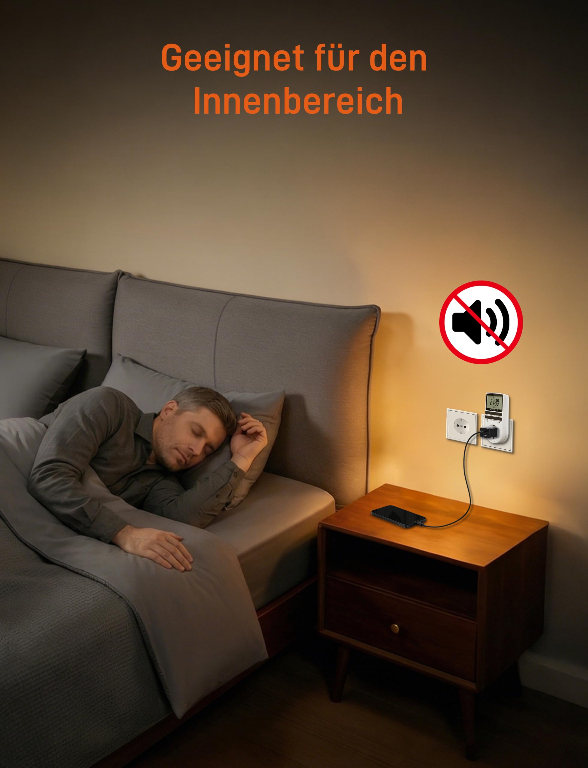 2x NOVKIT digitale Zeitschaltuhr Steckdose mit 10 konfigurierbaren wöchentlichen Programme und einbruchsicheren Zufallsfunktion für Innen (230V / 16A / 3680W)