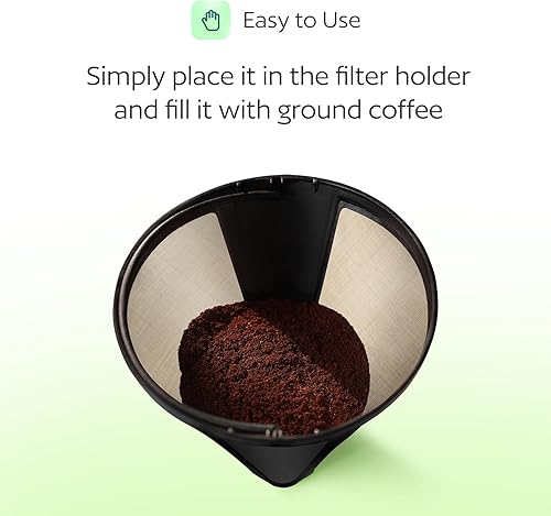 Miniatura 3 de GoodCups Paquete de 2 filtros de café reutilizables con cono #4 para cafeteras Cuisinart de 10 a 14 tazas (DCC-3200, DCC-1200, DCC-3400) y cafeteras